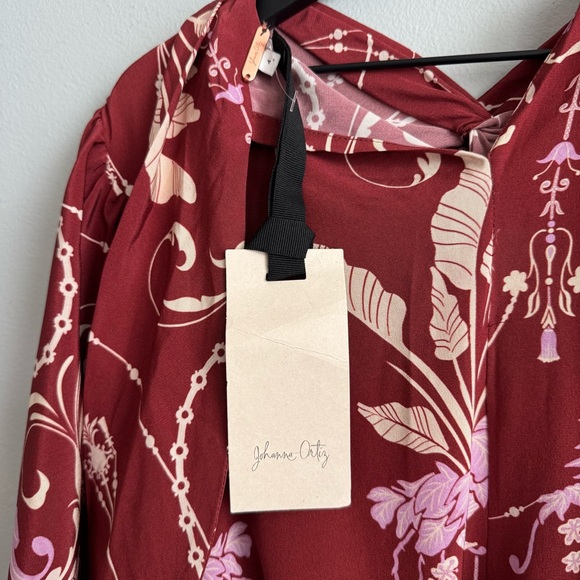 NEW Johanna Ortiz Hanging Plants Silk Tunic Dress - Size 4 - Picture 7 of 15